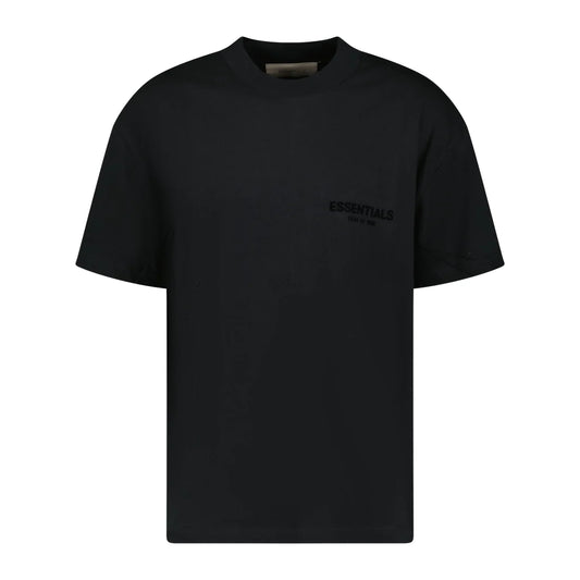 FEAR OF GOD ESSENTIALS LOGO TEE BLACK