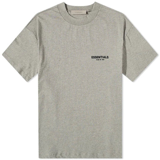 FEAR OF GOD ESSENTIALS LOGO TEE DARK OATMEAL