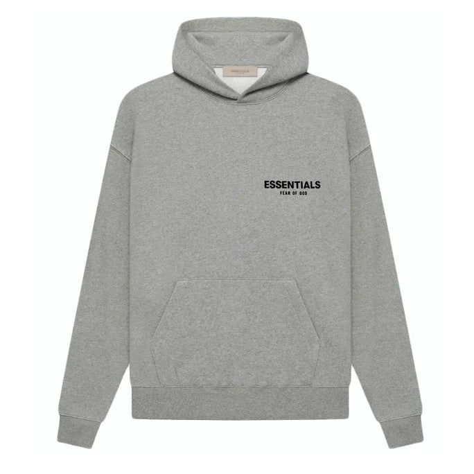 FEAR OF GOD ESSENTIALS LOGO HOODY DARK OATMEAL