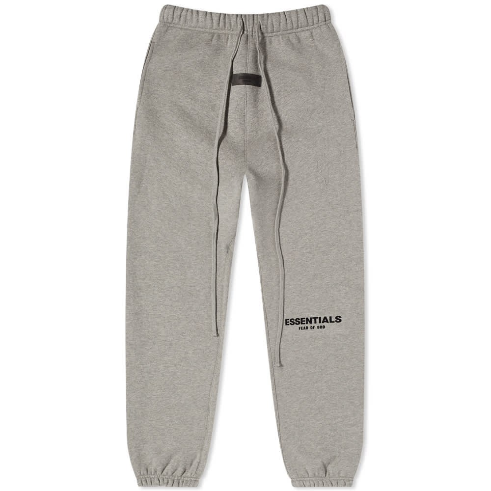 FEAR OF GOD ESSENTIALS LOGO SWEAT PANT DARK OATMEAL