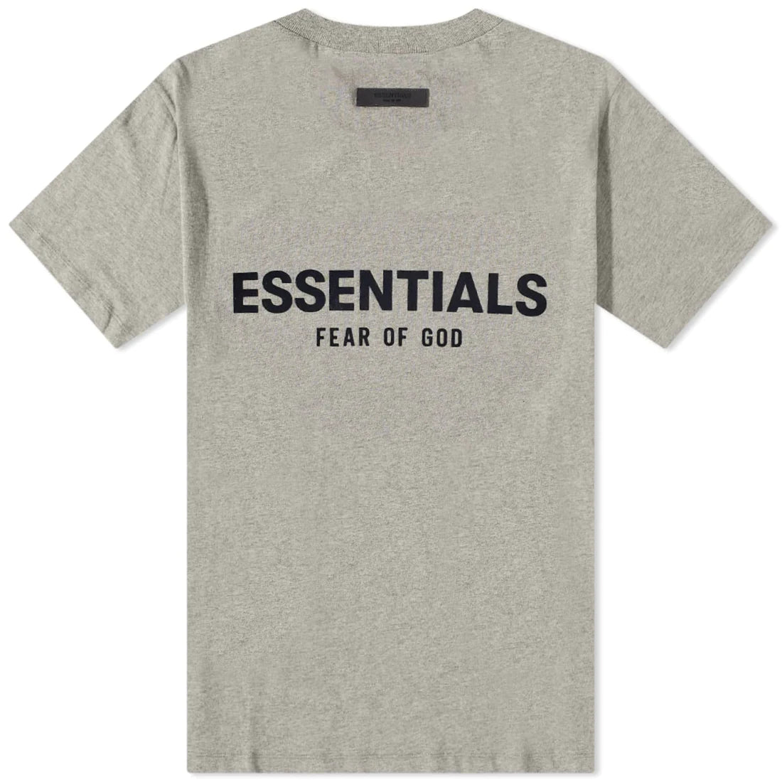 FEAR OF GOD ESSENTIALS LOGO TEE DARK OATMEAL