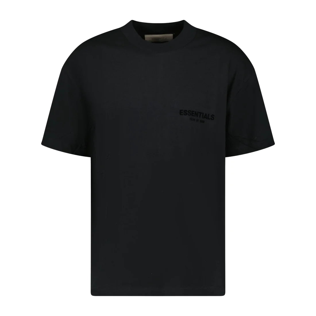 FEAR OF GOD ESSENTIALS LOGO TEE BLACK