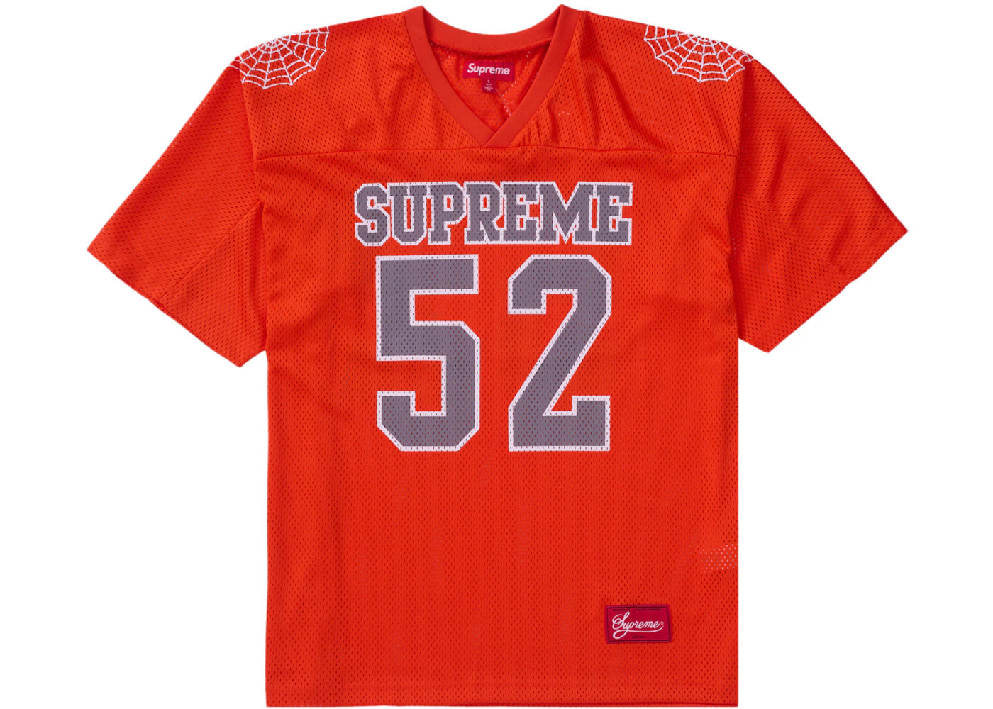 Supreme Spiderweb Football Jersey Orange