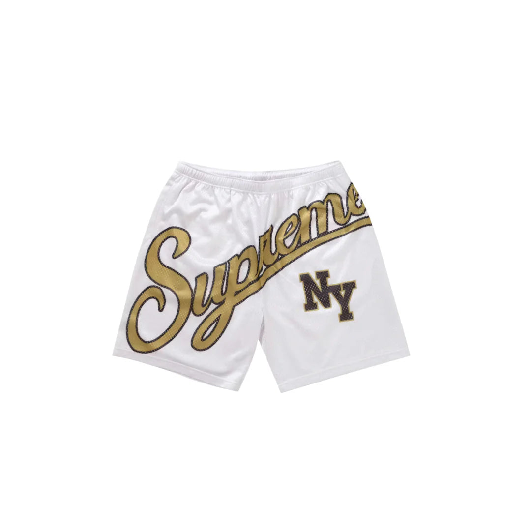 SUPREME BIG SCRIPT SHORT WHITE