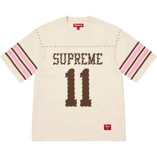Supreme Studded S/S Football Top Cream
